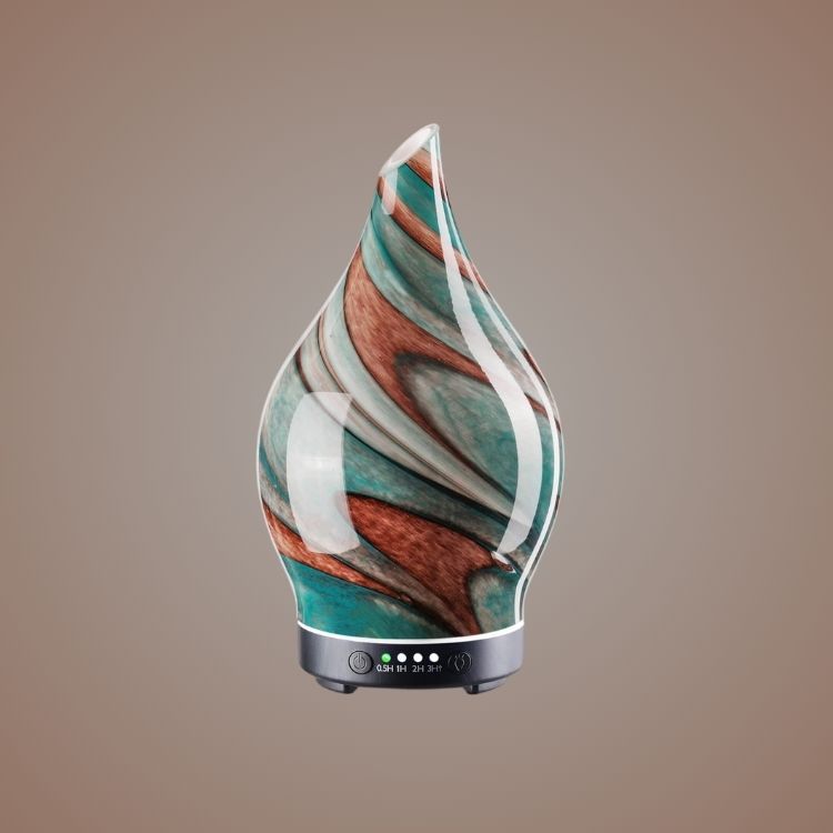 3D Glass Aromatherapy Diffuser | 280ml Ultrasonic Cool Mist Humidifier with Color-Changing Light & Auto Shut-Off