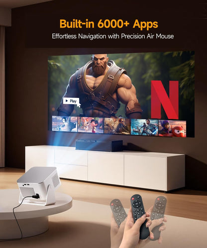 HY350 Max Smart Projector with 600 ANSI | Native 1080P, 4K/8K Support, Auto Focus, WiFi 6 & Bluetooth 5.4