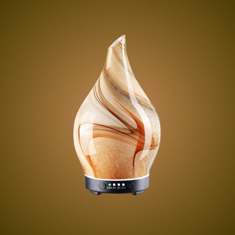 3D Glass Aromatherapy Diffuser | 280ml Ultrasonic Cool Mist Humidifier with Color-Changing Light & Auto Shut-Off
