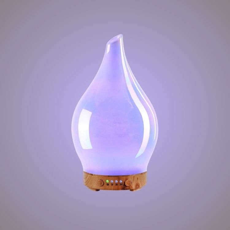 3D Glass Aromatherapy Diffuser | 280ml Ultrasonic Cool Mist Humidifier with Color-Changing Light & Auto Shut-Off
