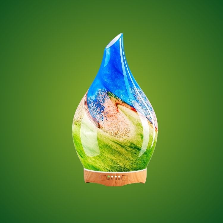 3D Glass Aromatherapy Diffuser | 280ml Ultrasonic Cool Mist Humidifier with Color-Changing Light & Auto Shut-Off