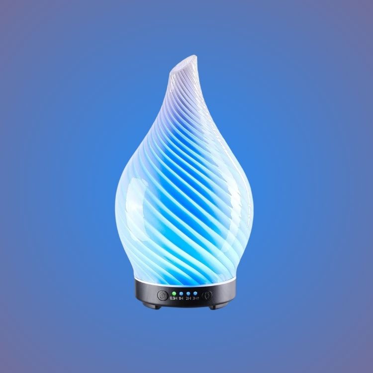 3D Glass Aromatherapy Diffuser | 280ml Ultrasonic Cool Mist Humidifier with Color-Changing Light & Auto Shut-Off