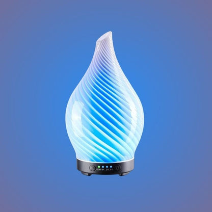 3D Glass Aromatherapy Diffuser | 280ml Ultrasonic Cool Mist Humidifier with Color-Changing Light & Auto Shut-Off