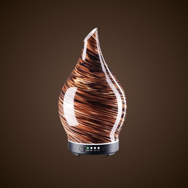3D Glass Aromatherapy Diffuser | 280ml Ultrasonic Cool Mist Humidifier with Color-Changing Light & Auto Shut-Off