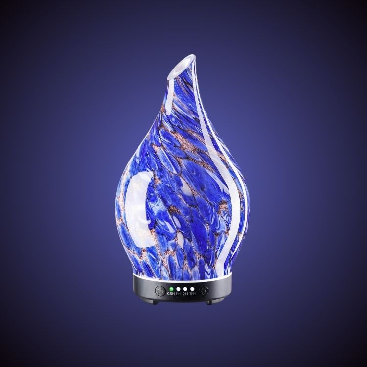 3D Glass Aromatherapy Diffuser | 280ml Ultrasonic Cool Mist Humidifier with Color-Changing Light & Auto Shut-Off