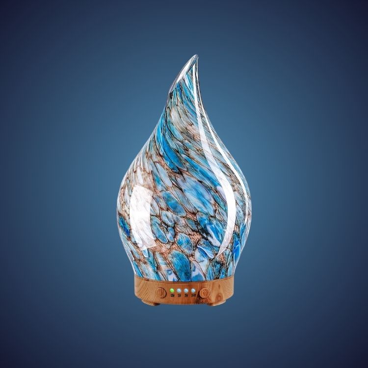 3D Glass Aromatherapy Diffuser | 280ml Ultrasonic Cool Mist Humidifier with Color-Changing Light & Auto Shut-Off