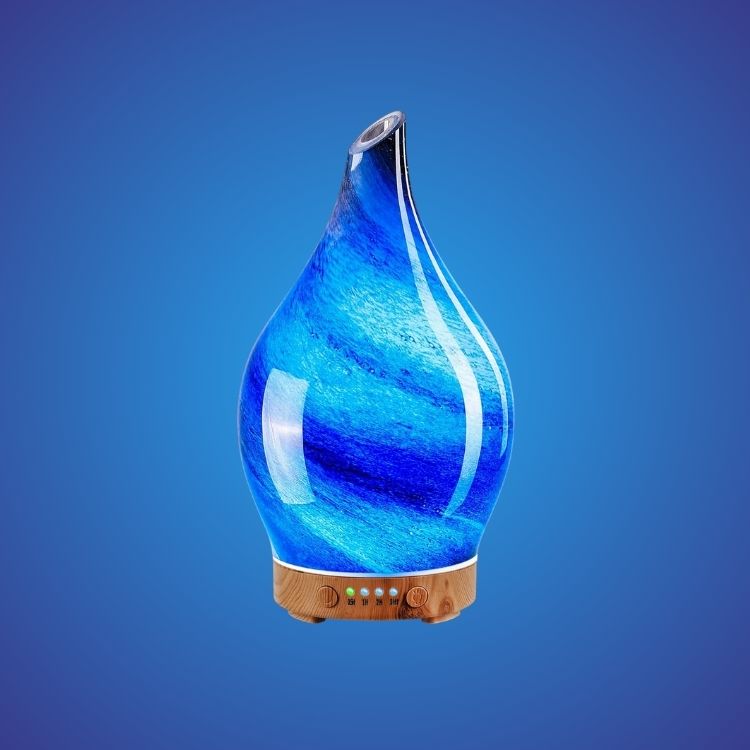 3D Glass Aromatherapy Diffuser | 280ml Ultrasonic Cool Mist Humidifier with Color-Changing Light & Auto Shut-Off