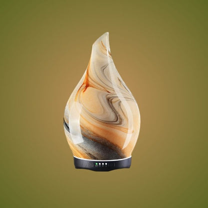 3D Glass Aromatherapy Diffuser | 280ml Ultrasonic Cool Mist Humidifier with Color-Changing Light & Auto Shut-Off