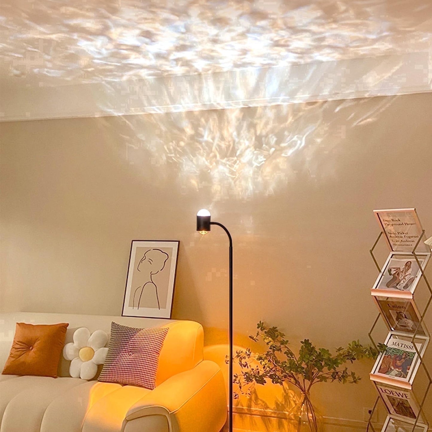 Elevate Your Space with Dual Sunset Lighting | Double-Head 360° Rotating Floor Lamp with 7 Color Modes