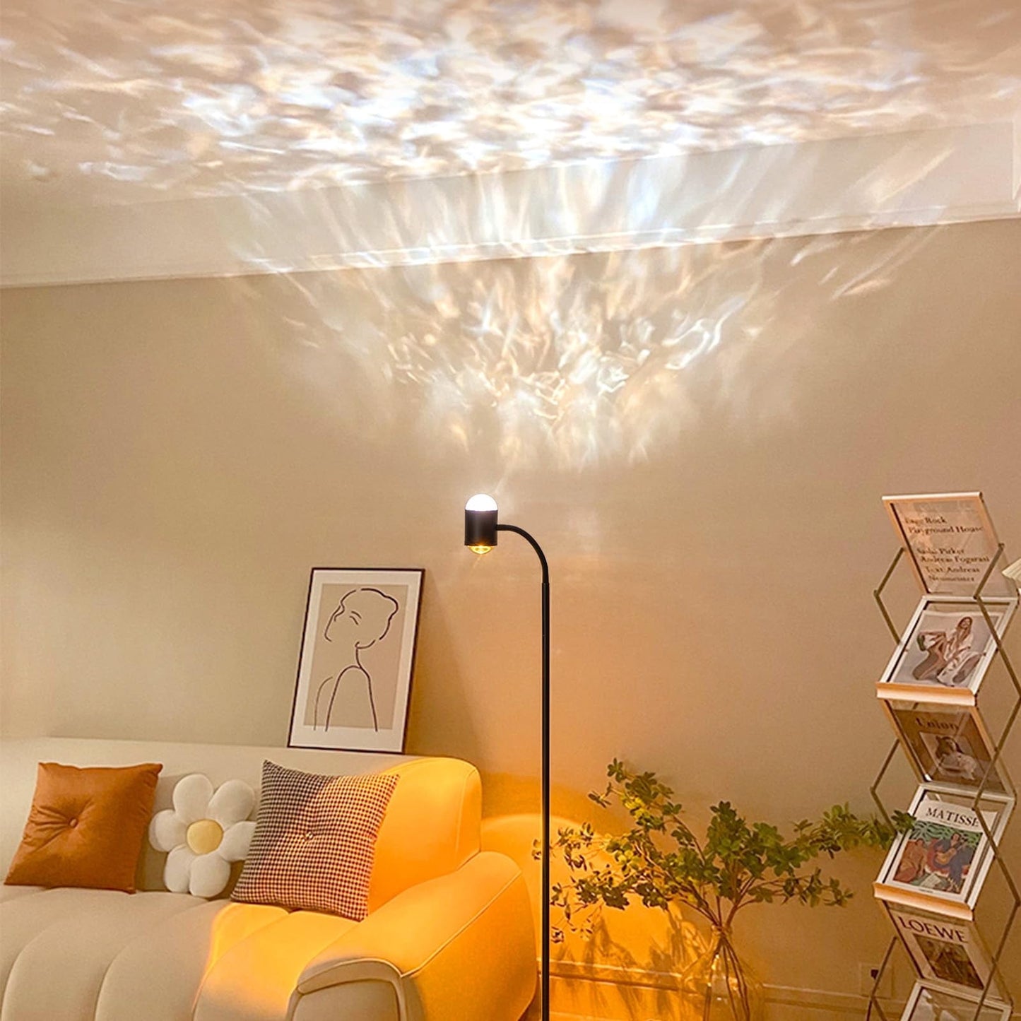 Elevate Your Space with Dual Sunset Lighting | Double-Head 360° Rotating Floor Lamp with 7 Color Modes