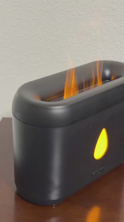 Flame Effect Aromatherapy Diffuser | 200ml Ultrasonic Cool Mist Humidifier with Auto Shut-Off